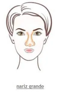 Foto mostrando maquiagem em um nariz grande