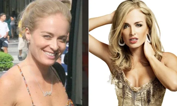 Foto mostrando angélica com e sem maquiagem