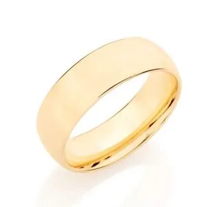 Aliança Rommanel anatômica larga com acabamento arredondado - Cód 511618
