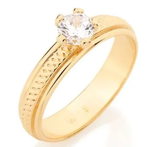 Anel Rommanel solitário 511402