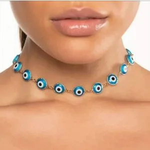 Gargantilha Rommanel 532030 olho grego