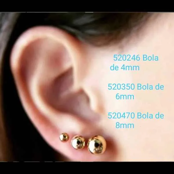 Brinco rommanel 520470 bola lisa
