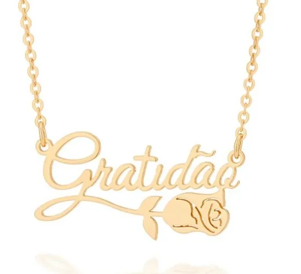 Gargantilha Rommanel 532021 Gratidão