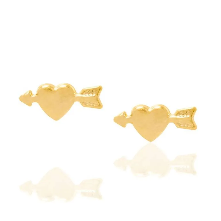 Brinco Rommanel infantil coração flechado - Cód 522150