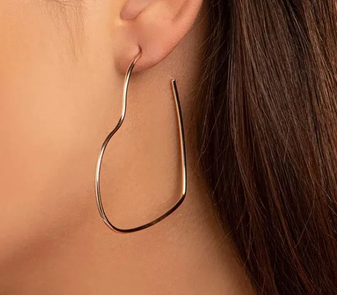 Brinco Rommanel 506241 coração aberto