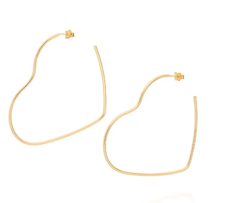 Brinco Rommanel 506241 coração aberto