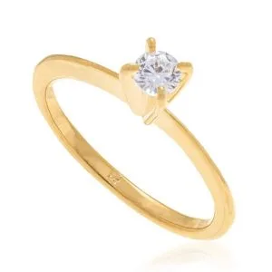 Anel Rommanel solitário 510139