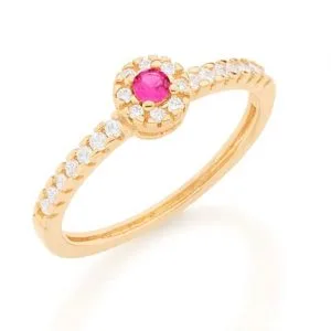 Anel Rommanel solitário 512558