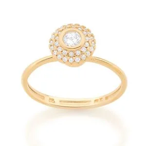 Anel Rommanel solitário 512896