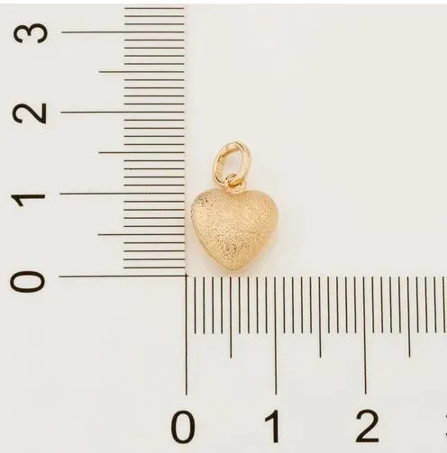 Pingente Rommanel formato coração almofada fosco, 1,1 cm - Cód 540808 - Imagem 2
