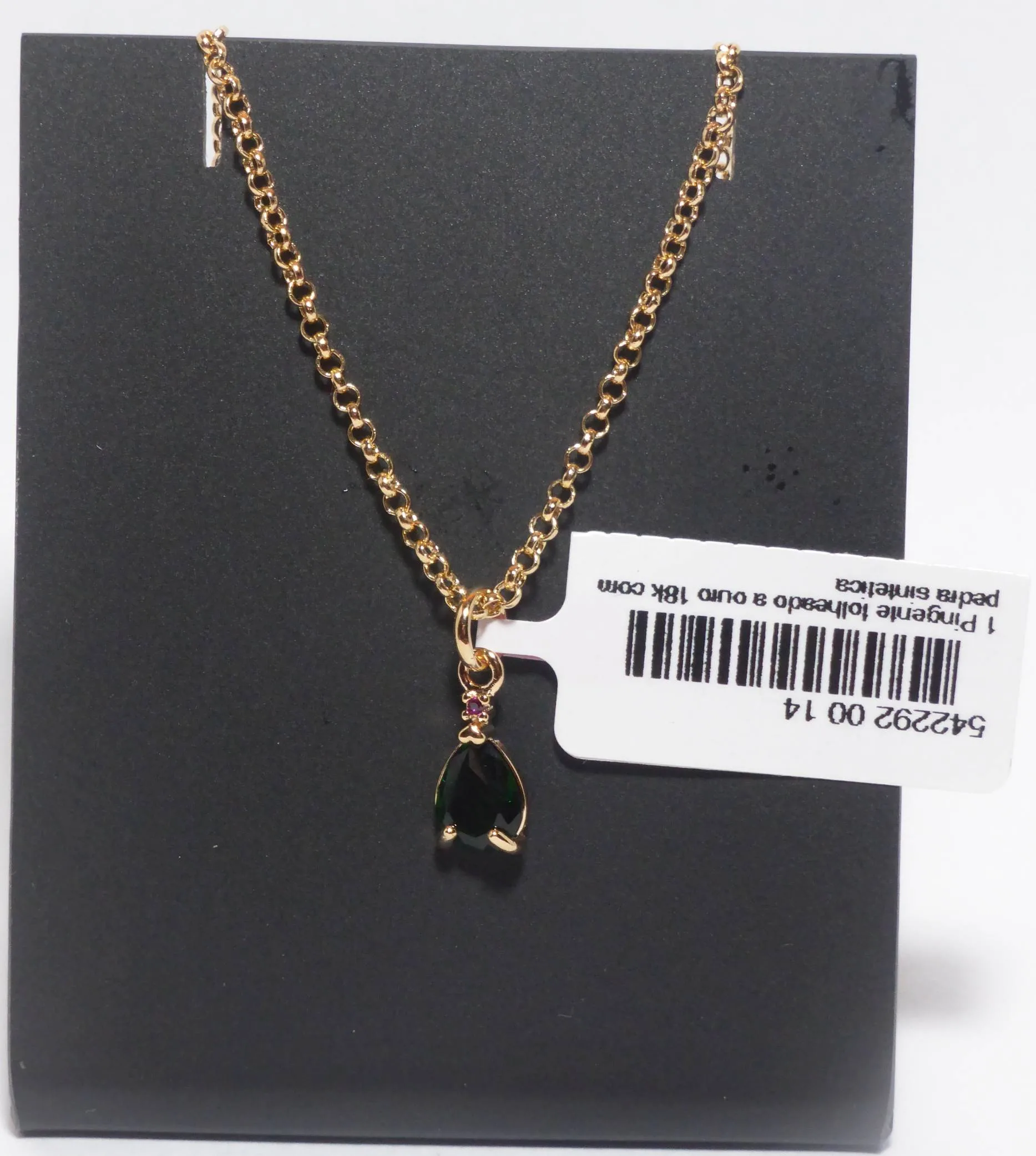 Conjunto Rommanel com cordão elo português 42 cm (530677) e pingente gota (542292)