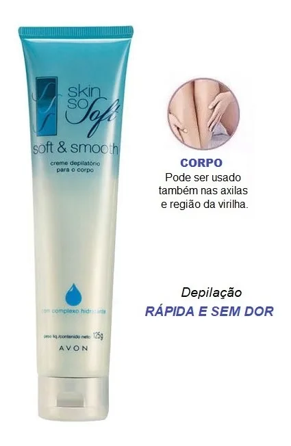 Creme Depilatório Para o Corpo Avon Skin So Soft com Complexo Hidratante 125 g